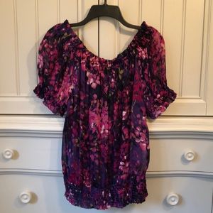 Karen Kane Print Silk Large Top Blouse
